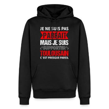 Toulouse-Unterstützer Rugby-Geschenk Toulouse - Männer Premium Bio Hoodie - Schwarz - Vorne - Nico (187cm)