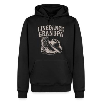 Linedance Opa Boots - Männer Premium Bio Hoodie - Schwarz - Vorne - Nico (187cm)