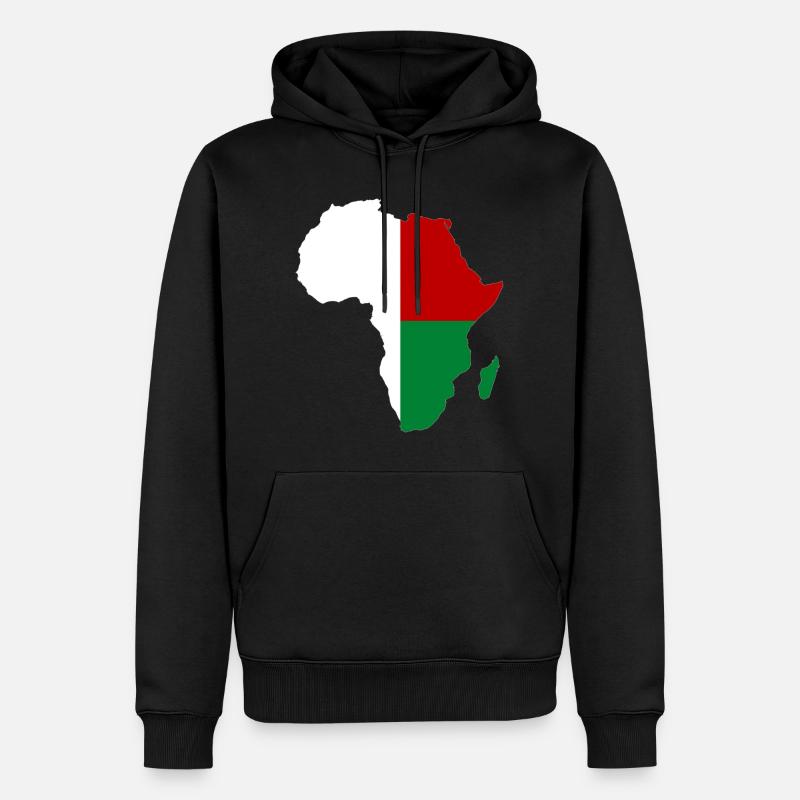 Drapeau de Madagascar Afrique - Sweat à capuche Premium bio Homme - noir