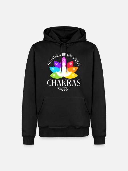 Chakra Balance - Meditation - Männer Premium Bio Hoodie - Schwarz