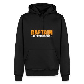 Captain Of The Struggle Bus 15 - Männer Premium Bio Hoodie - Schwarz - Vorne - Nico (187cm)