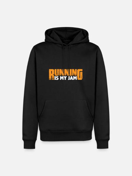 Running Is My Jam 8 - Men’s Premium Organic Hoodie - black