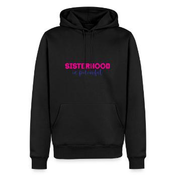 Sisterhood is Powerful 11 - Männer Premium Bio Hoodie - Schwarz - Vorne - Nico (187cm)