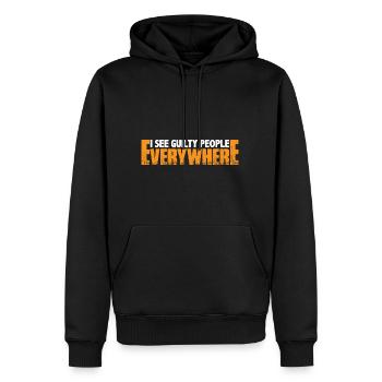 I See Guilty People Everywhere 4 - Männer Premium Bio Hoodie - Schwarz - Vorne - Nico (187cm)