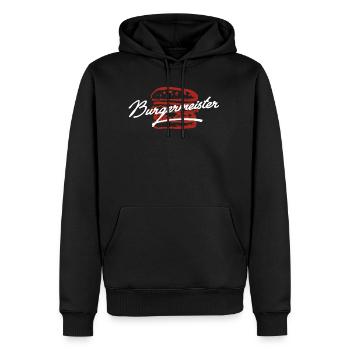 Burgermeister - Männer Premium Bio Hoodie - Schwarz - Vorne - Nico (187cm)