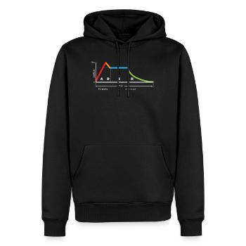 Synthesizer Modular Waveform DJ Geschenk - Männer Premium Bio Hoodie - Schwarz - Vorne - Nico (187cm)
