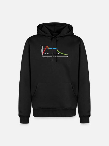 Synthesizer Modular Waveform DJ Gift - Men’s Premium Organic Hoodie - black