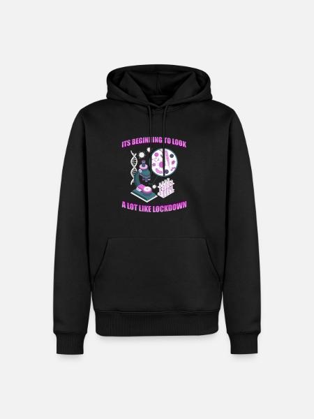 Biology Biologist Microscope - Men’s Premium Organic Hoodie - black