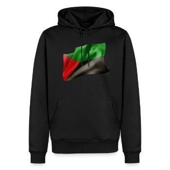 Martinique Flag To The Wind - Men’s Premium Organic Hoodie - black - Front - Nico (187cm)