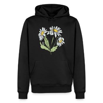 Cottagecore flower moon daisy - Men’s Premium Organic Hoodie - black - Front - Nico (187cm)