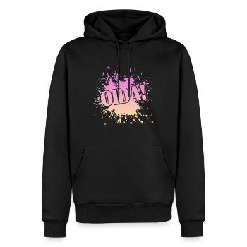 Oida - Männer Premium Bio Hoodie - Schwarz - Vorne - Nico (187cm)