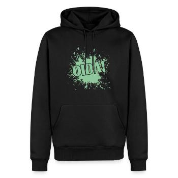 Oida - Männer Premium Bio Hoodie - Schwarz - Vorne - Nico (187cm)