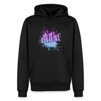 OIda - Männer Premium Bio Hoodie - Schwarz - Vorne - Nico (187cm)