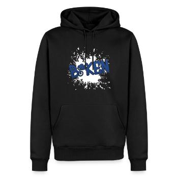 Biken Biker - Männer Premium Bio Hoodie - Schwarz - Vorne - Nico (187cm)