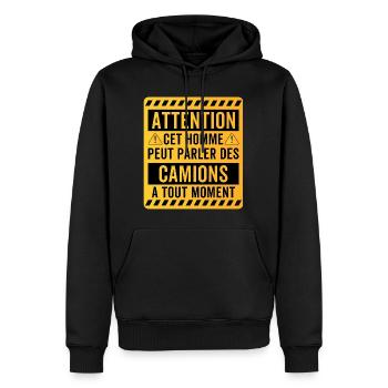LKW LKW Fahrer LKW Fahrer - Männer Premium Bio Hoodie - Schwarz - Vorne - Nico (187cm)