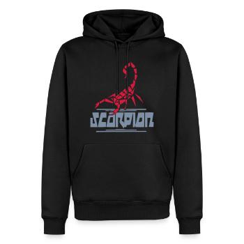 scorpion - Sweat à capuche Premium bio Homme - noir - Devant - Nico (187cm)