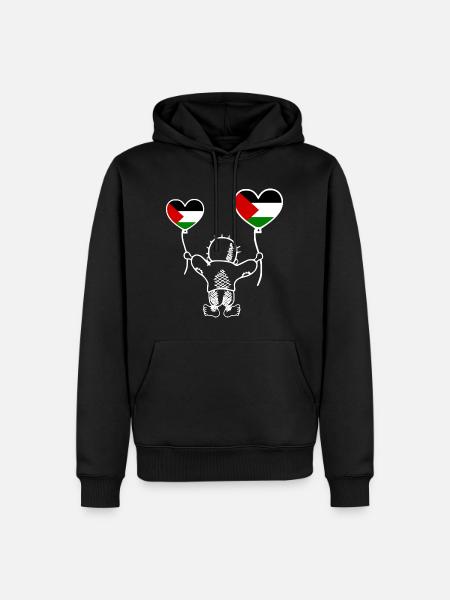 Handala free palestine - Men’s Premium Organic Hoodie - black