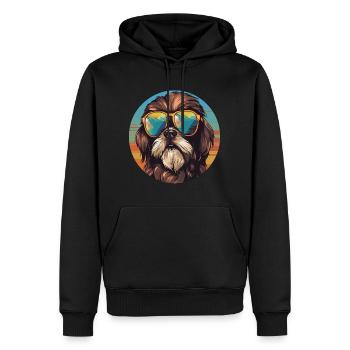Shih Tzu Löwenhunde Chrysanthemenhund Shih Tzu - Männer Premium Bio Hoodie - Schwarz - Vorne - Nico (187cm)