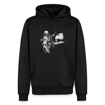 Krieger in der Schlacht - Männer Premium Bio Hoodie - Schwarz - Vorne - Nico (187cm)