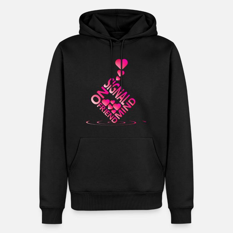 Liebe - Männer Premium Bio Hoodie - Schwarz