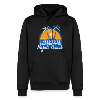 I Need To Be Seahabilitated Napili Beach Summer - Männer Premium Bio Hoodie - Schwarz - Vorne - Nico (187cm)