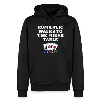 Romantic Walks to the Poker Table Funny Couples - Männer Premium Bio Hoodie - Schwarz - Vorne - Nico (187cm)