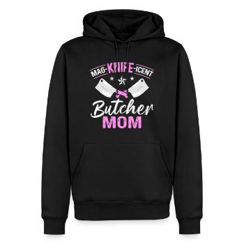 Butcher Butcher Butcher Butcher’s Gift - Sweat à capuche Premium bio Homme - noir - Devant - Nico (187cm)