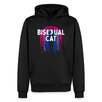 Bisexual Cat Bi LGBTQ Bi Pride LGBT Funny Animal - Männer Premium Bio Hoodie - Schwarz - Vorne - Nico (187cm)