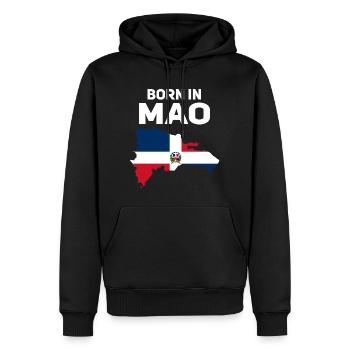 Dominikanische Republik - Männer Premium Bio Hoodie - Schwarz - Vorne - Nico (187cm)