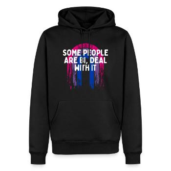 Certaines personnes sont bi s’en occupent Bisexuel LGBTQ Bi - Sweat à capuche Premium bio Homme - noir - Devant - Nico (187cm)