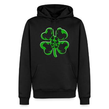 Joyeuse Saint-Patrick enfants forêt animal écureuil - Sweat à capuche Premium bio Homme - noir - Devant - Nico (187cm)