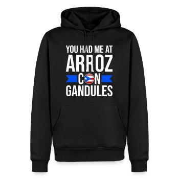Puerto Rico | Puerto Ricaner Flagge Geschenkideen - Männer Premium Bio Hoodie - Schwarz - Vorne - Nico (187cm)