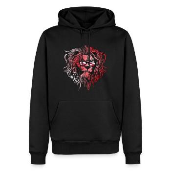 Groenland - Sweat à capuche Premium bio Homme - noir - Devant - Nico (187cm)