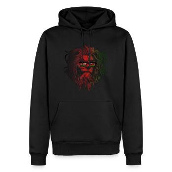 Kenia - Männer Premium Bio Hoodie - Schwarz - Vorne - Nico (187cm)