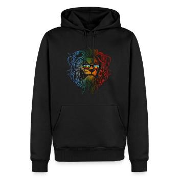 Mapuche - Männer Premium Bio Hoodie - Schwarz - Vorne - Nico (187cm)