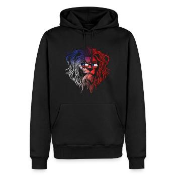 Chile - Männer Premium Bio Hoodie - Schwarz - Vorne - Nico (187cm)