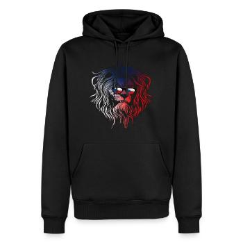 République tchèque - Sweat à capuche Premium bio Homme - noir - Devant - Nico (187cm)