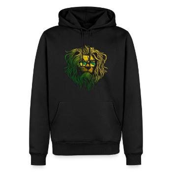Guyane française - Sweat à capuche Premium bio Homme - noir - Devant - Nico (187cm)