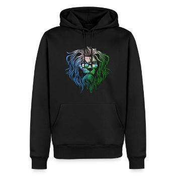Dschibuti - Männer Premium Bio Hoodie - Schwarz - Vorne - Nico (187cm)