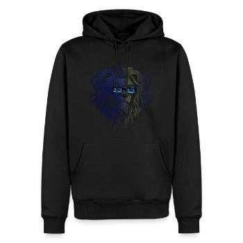 Curaçao - Männer Premium Bio Hoodie - Schwarz - Vorne - Nico (187cm)