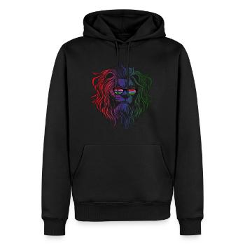 Gambie - Sweat à capuche Premium bio Homme - noir - Devant - Nico (187cm)
