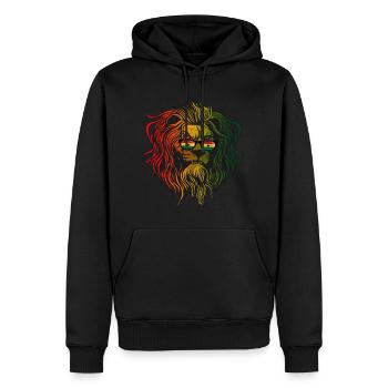 Ghana - Sweat à capuche Premium bio Homme - noir - Devant - Nico (187cm)