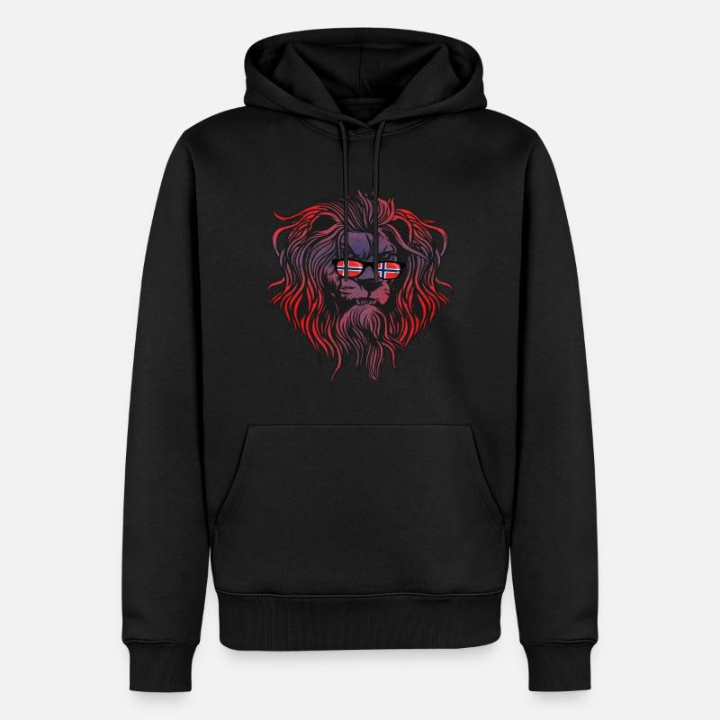 Norwegen - Männer Premium Bio Hoodie - Schwarz