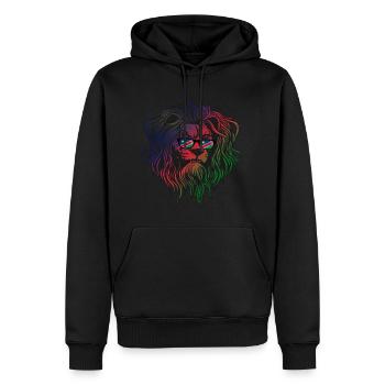 Namibie - Sweat à capuche Premium bio Homme - noir - Devant - Nico (187cm)