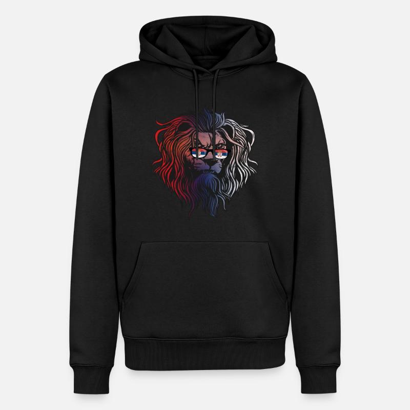 Serbie - Sweat à capuche Premium bio Homme - noir