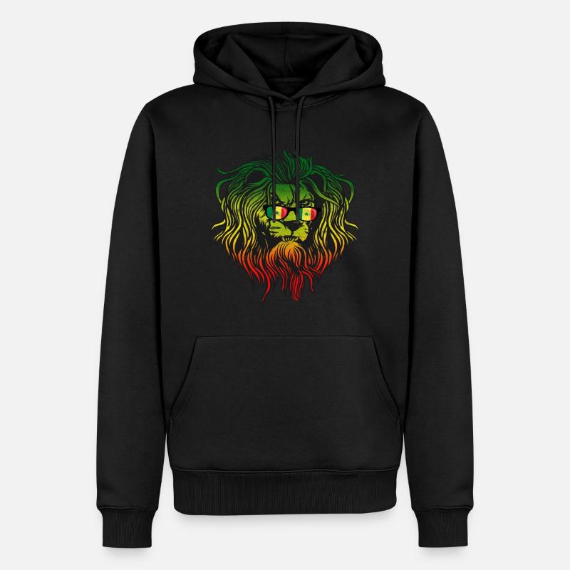 Senegal - Männer Premium Bio Hoodie - Schwarz