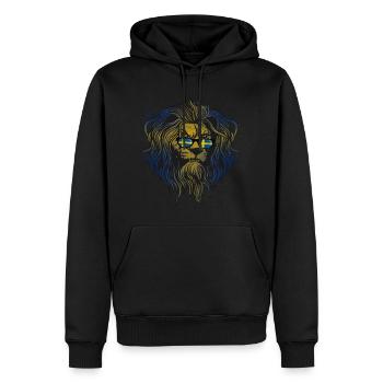 Suède - Sweat à capuche Premium bio Homme - noir - Devant - Nico (187cm)