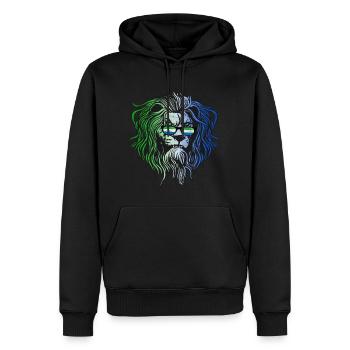 Sierra Leone - Männer Premium Bio Hoodie - Schwarz - Vorne - Nico (187cm)