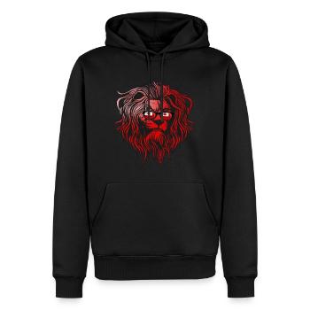 Tonga - Sweat à capuche Premium bio Homme - noir - Devant - Nico (187cm)