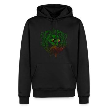 Sambia - Männer Premium Bio Hoodie - Schwarz - Vorne - Nico (187cm)